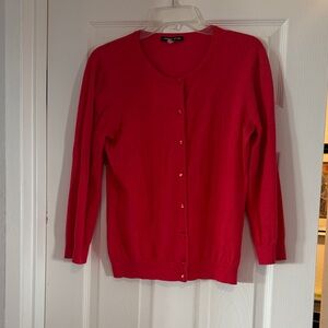 Cable & Gauge Vibrant Red Cardigan